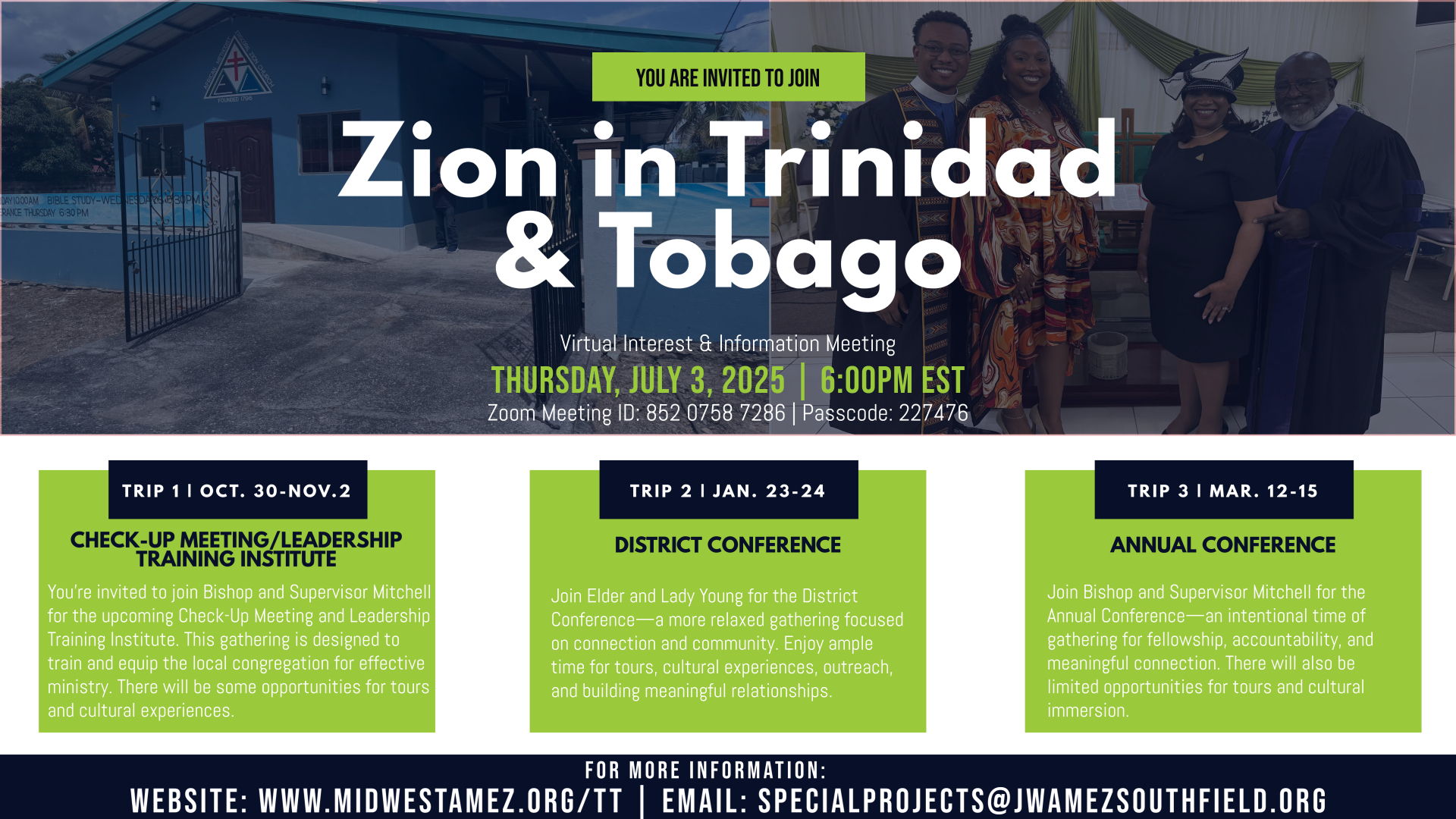 Zion in Trinidad & Tobago Flyer